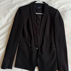 Madewell fitted black lined blazer